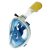 Caruba Full Face Dual Air sznorkel maszk kivehető légző csővel és akciókamera rögzítővel - kék (S/M méret) (SM-A5)