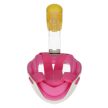 Caruba Full Face Dual Air sznorkel maszk kivehető légző csővel és akciókamera rögzítővel - rózsaszín (S/M méret) (SM-A6)
