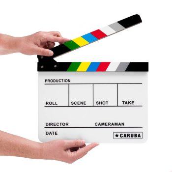   Caruba profi filmes csapó tábla - fehér/színes (whiteboard marker)