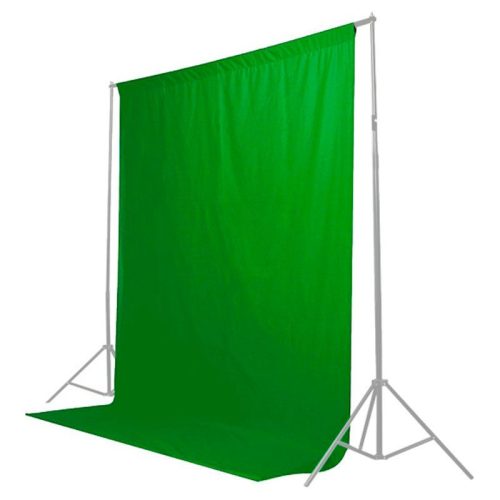 Caruba Chroma Key Green pamut háttér 3x6m, zöld