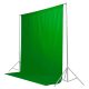 Caruba Chroma Key Green pamut háttér 3x6m, zöld