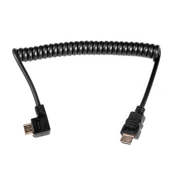   Caruba HDMI - HDMI spirálkábel, egyenes/90 fokos csatlakozással