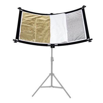   Caruba Curved Face Reflector Pro Kit - 110cm x 60cm (ezüst, arany és fehér panellel)