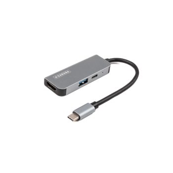   Caruba 3 az 1-ben portos USB-C hub asztroszürke - Space Grey