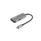 Caruba 3 az 1-ben portos USB-C hub asztroszürke - Space Grey