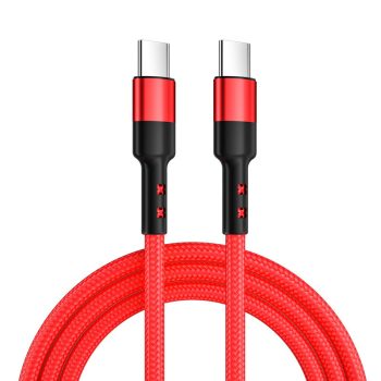 Caruba USB-C - USB-C 60W adatkábel 3 méter - piros