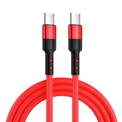 Caruba USB-C - USB-C 60W adatkábel 3 méter - piros