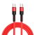 Caruba USB-C - USB-C 60W adatkábel 3 méter - piros