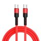 Caruba USB-C - USB-C 60W adatkábel 3 méter - piros