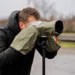 Caruba A2 esővédő huzat fényképezőgépekhez, betekintő ablakkal (Zöld)